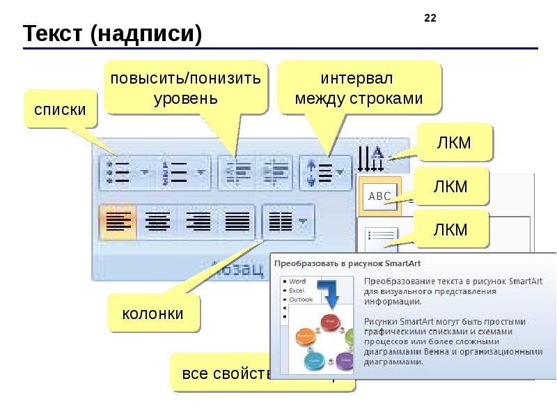 Как сделать абзац в презентации powerpoint