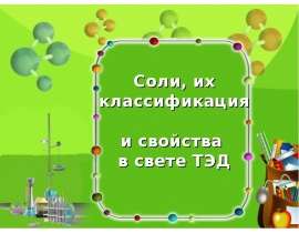 Соли в свете ТЭД