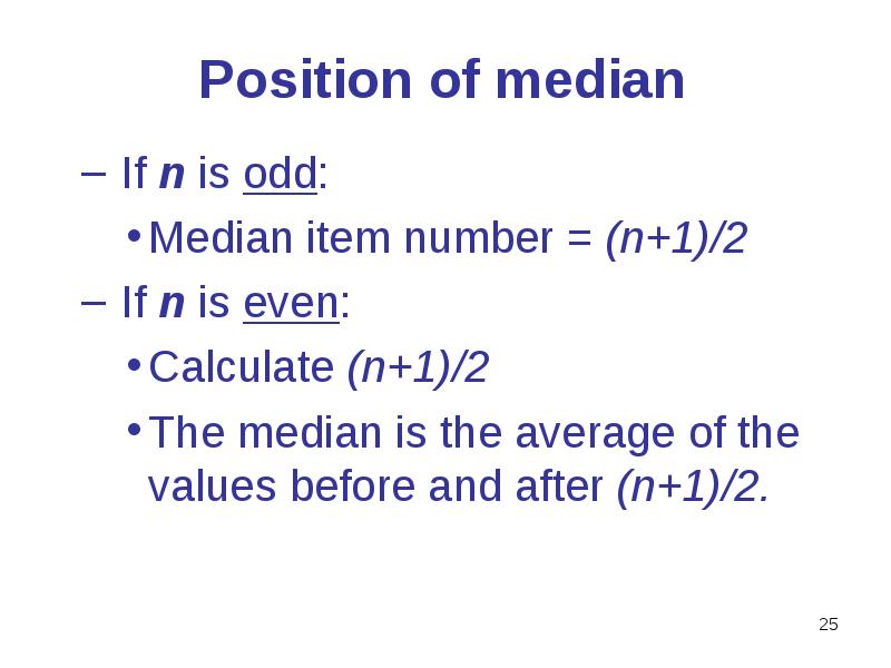 What is the value of c. Median is. What is odd number. Values presentation.