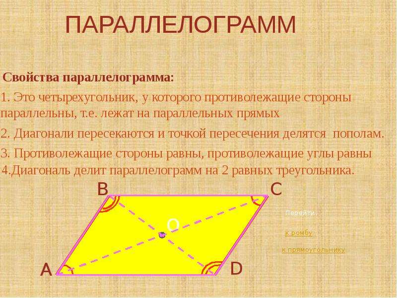 Презентация на тему площадь четырехугольника