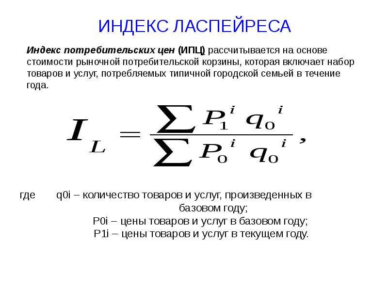 Индекс ласпейреса и пааше