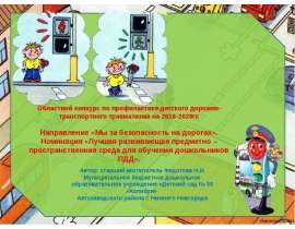 Областной конкурс по профилактике детского дорожно - транспортного травматизма на 2018-2020гг