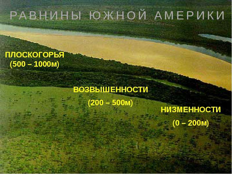 Как называются возвышения на равнинах. Равнины Южной Америки. Низменности и Плоскогорья Южной Америки. Низменности и возвышенности Южной Америки. Равнины и низменности Южной Америки.