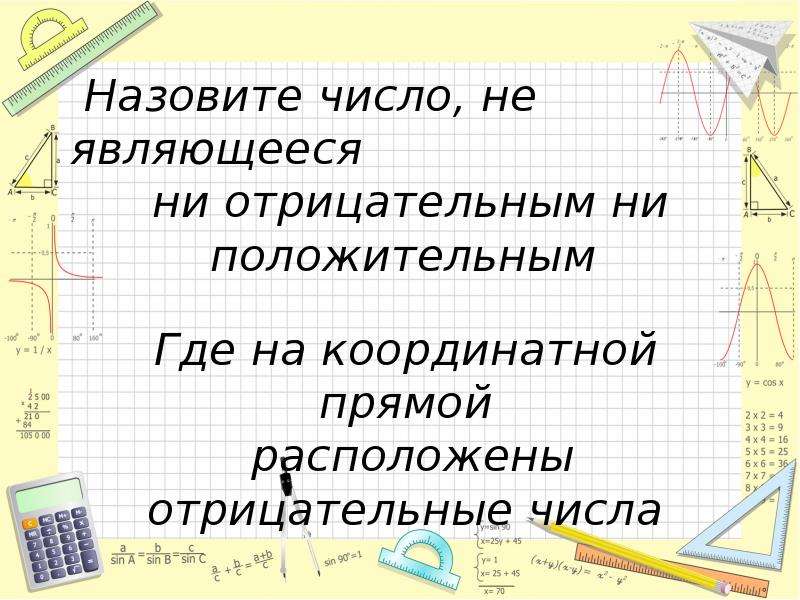 Противоположными числами называют. Координатная прямая.