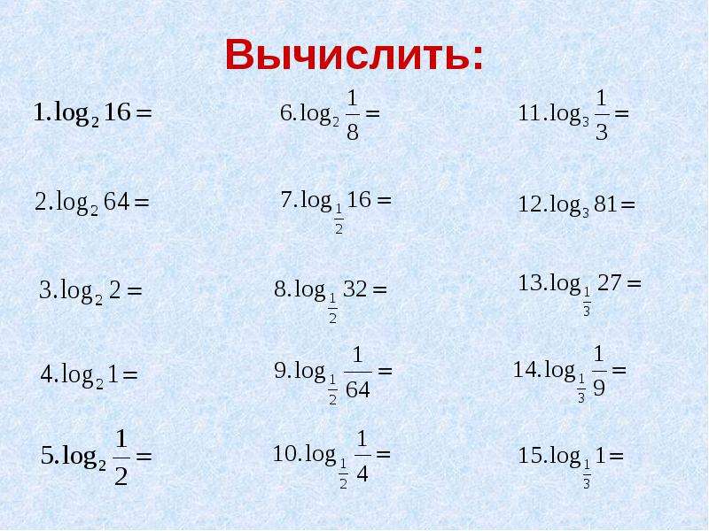 Преобразование логарифмических выражений презентация