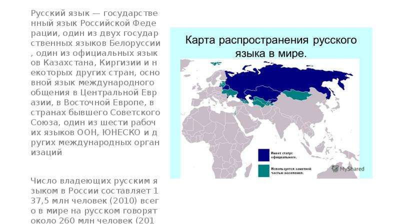 Карта российских языков