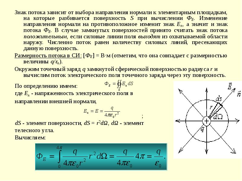 Поток зависит от