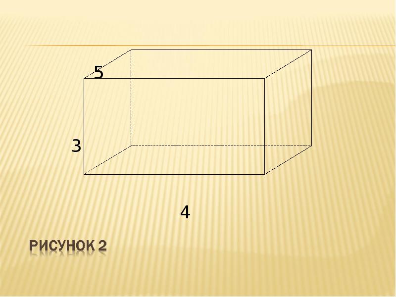 На рисунке изображен прямоугольный параллелепипед повернутый на зрителя