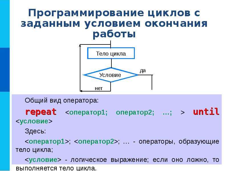 Программирование циклов презентация