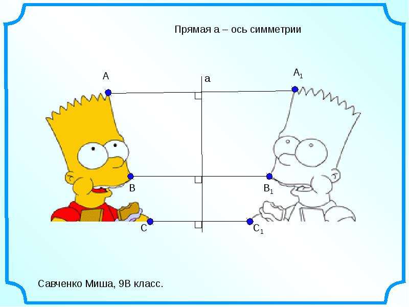 Рисунок относительно прямой