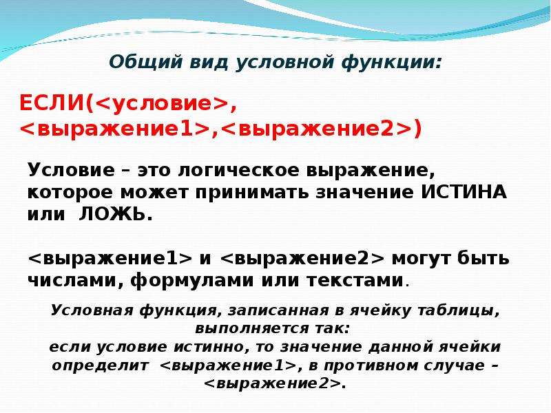 Условные функции. Условная функция и логические выражения. Вид условной функции. Условная функция это в информатике. Функции условных выражений.