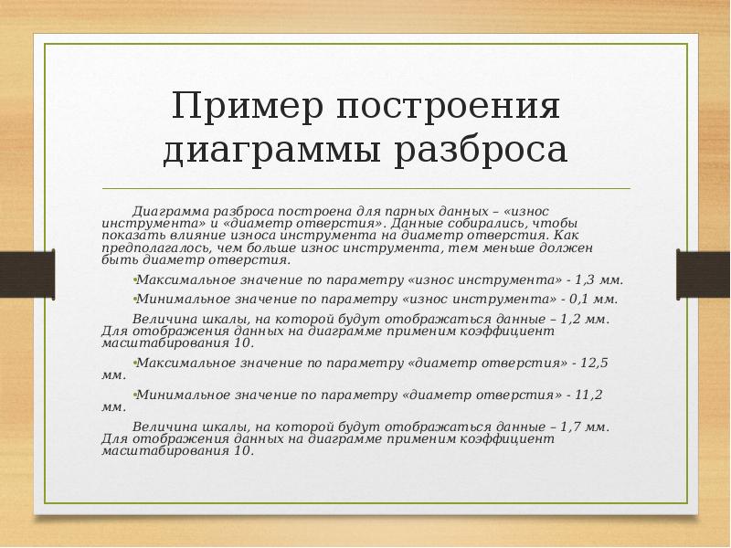 При построении диаграммы разброса собираются парные данные желательно в количестве