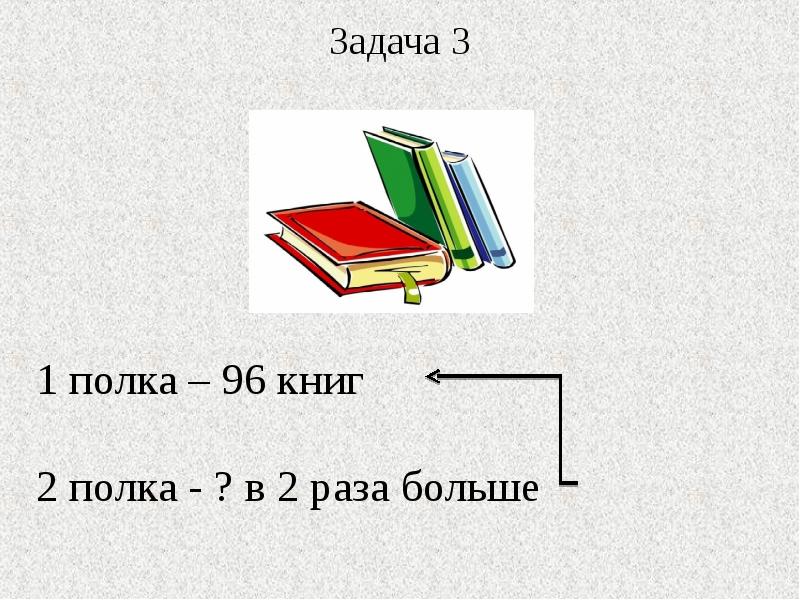 Задача на полке стояли книги