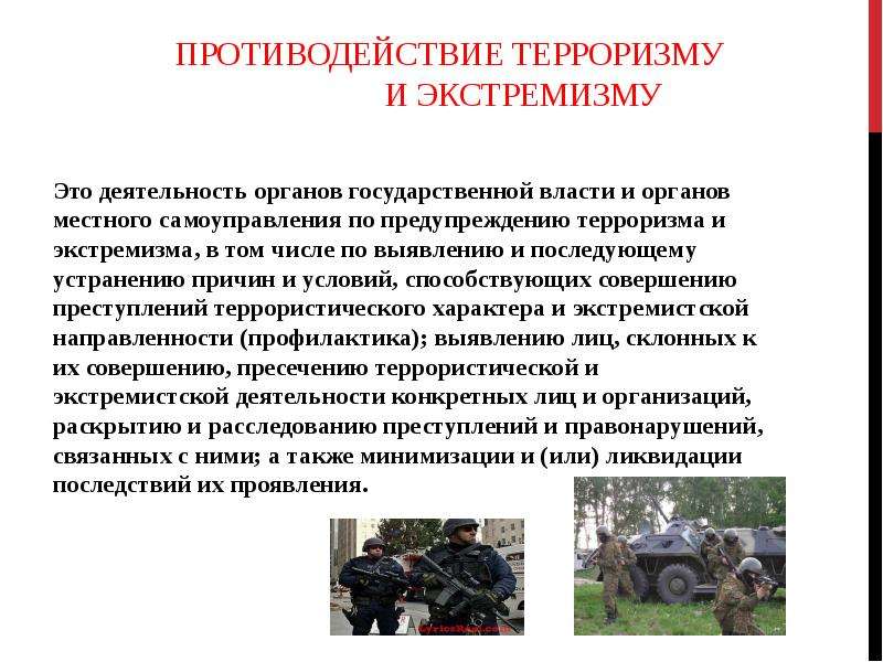 План политический терроризм