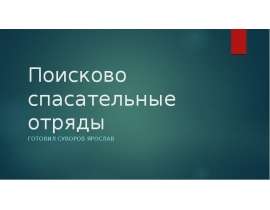 Поисково-спасательные отряды