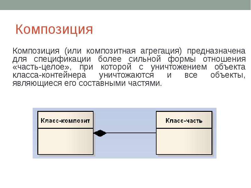 Агрегация в диаграмме классов