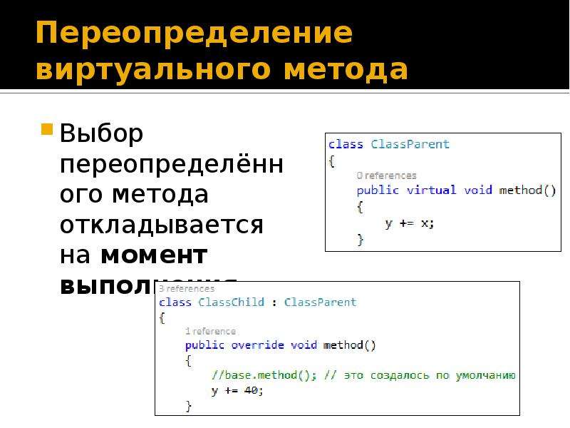 Код метода в c