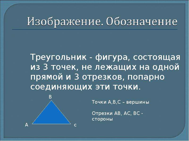 Объясните какая фигура треугольником