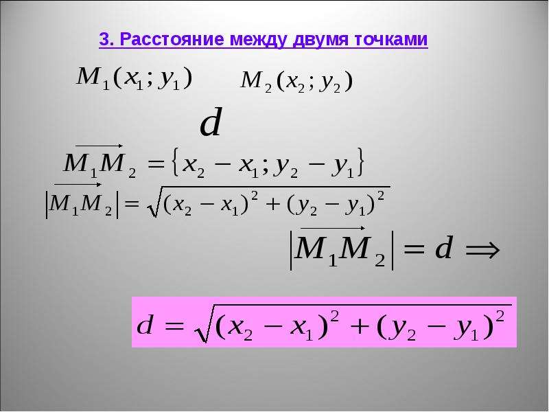 Простейшие задачи в координатах 9 класс