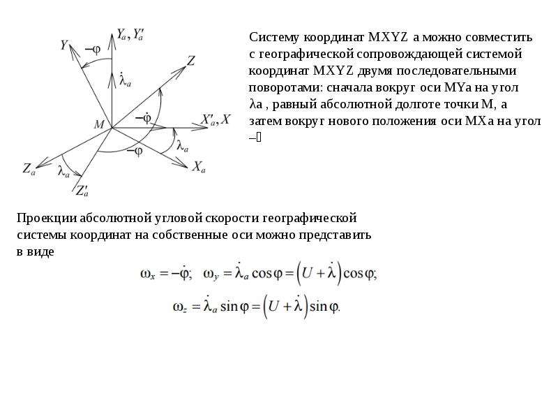 Перевод координат. Разворот системы координат. Формула поворота системы координат. Вращение координатной системы. Системы координат в инерциальной навигации.