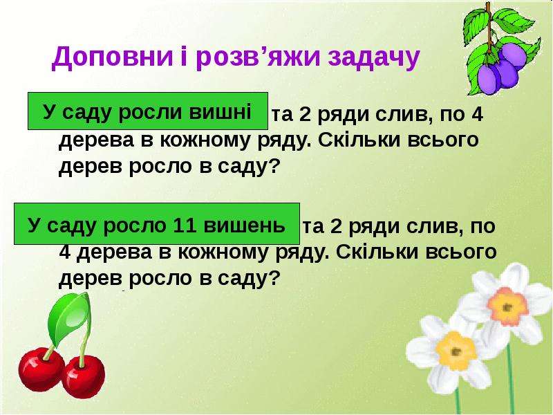 В саду росло 7. Задача. В саду росли..... Схема задачи в саду росло 6 гвоздик.