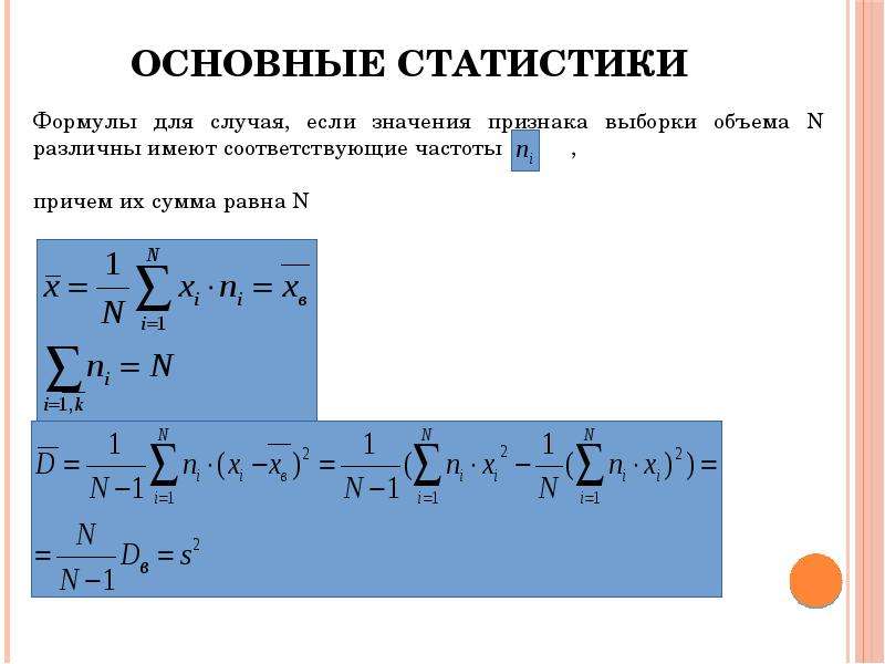 Математические основы анализа данных