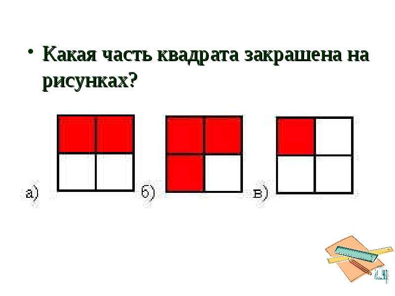 Какая часть закрашена на рисунке