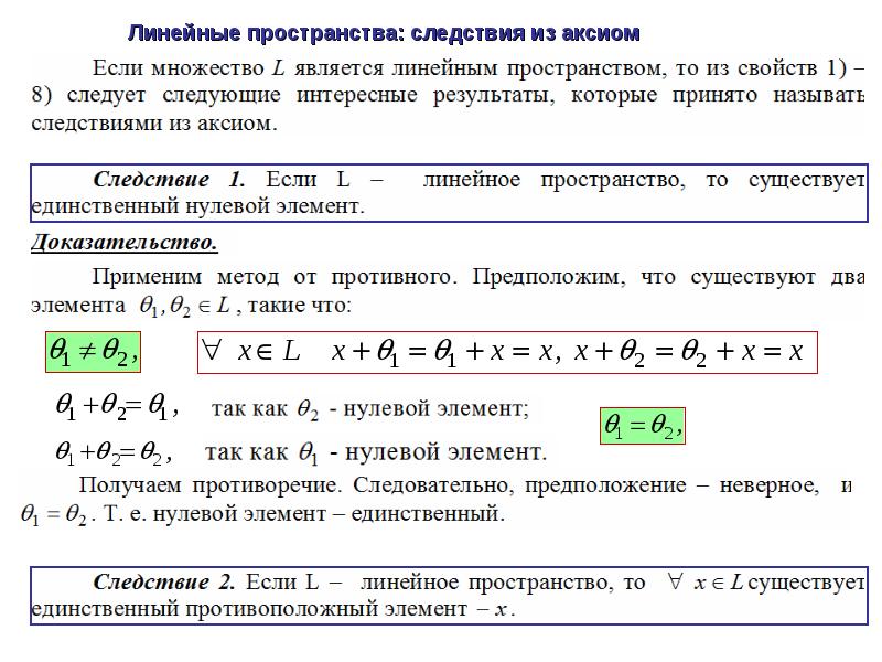 Линейное подпространство это