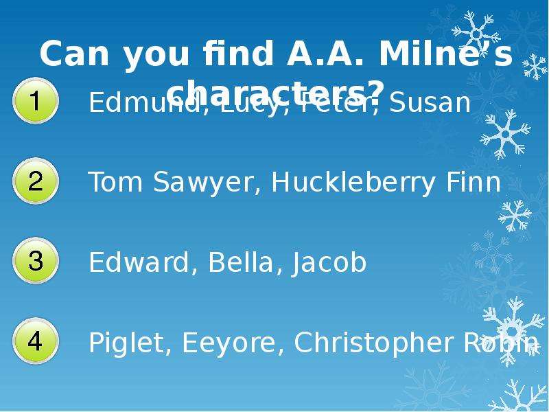 Can you find A. A. Milne’s characters? Can you find A. A. Milne’s characters?