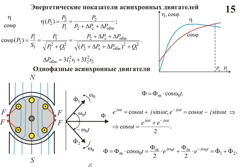 Энергетическая диаграмма трехфазного асинхронного двигателя