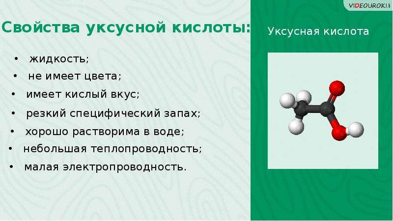 Уксусная кислота презентация по химии 10 класс