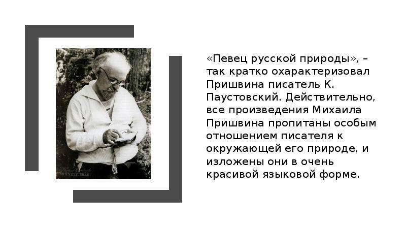 Прозу пришвина можно с полным правом. Пришвин певец русской природы. Певец русской природы Паустовский. Паустовский о Пришвине высказывания. Пришвин и Паустовский.