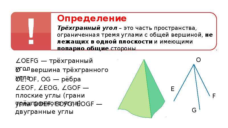 Многогранные углы презентация 10 класс