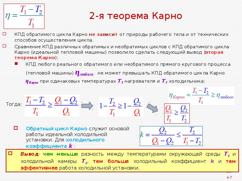 Двигатель работает по циклу карно