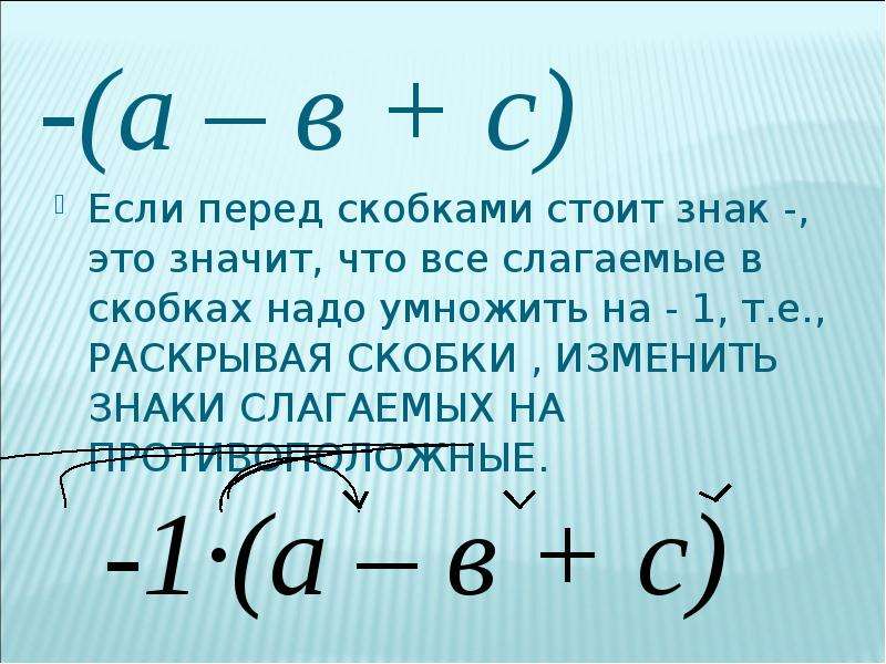 6 класс раскрытие скобок и приведение подобных