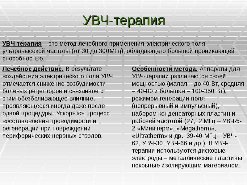 Высокочастотная электротерапия презентация