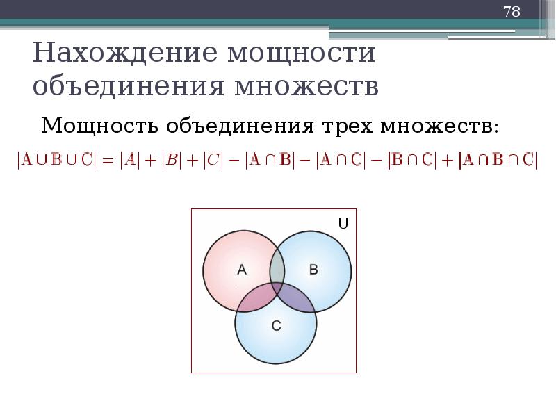 Вероятность объединения множеств