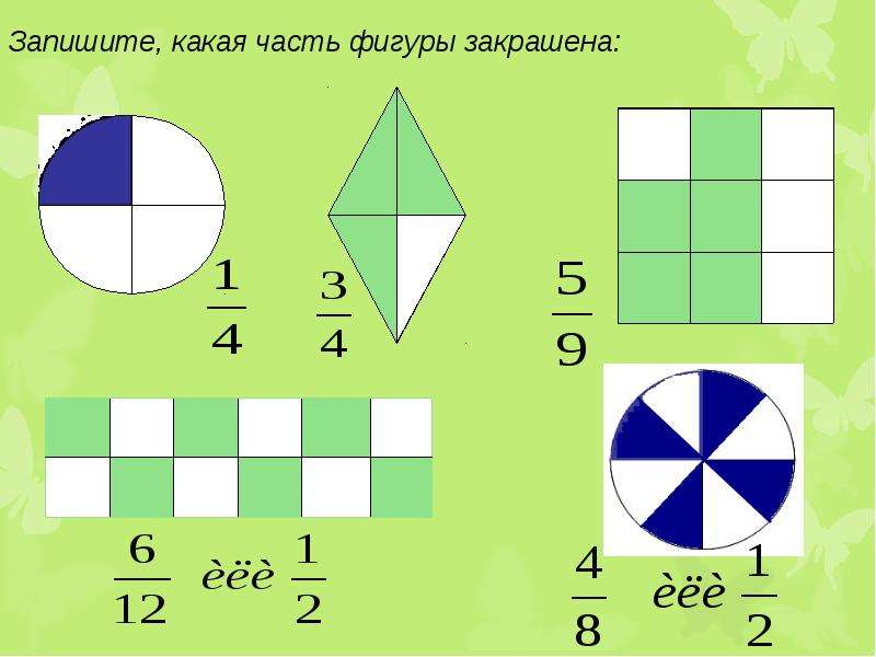 Запишите дробью какая. Какая часть фигуры закрашена. Запишите какая часть каждой фигуры закрашена. Какая часть закрашена. Запишите какая часть фигуры.