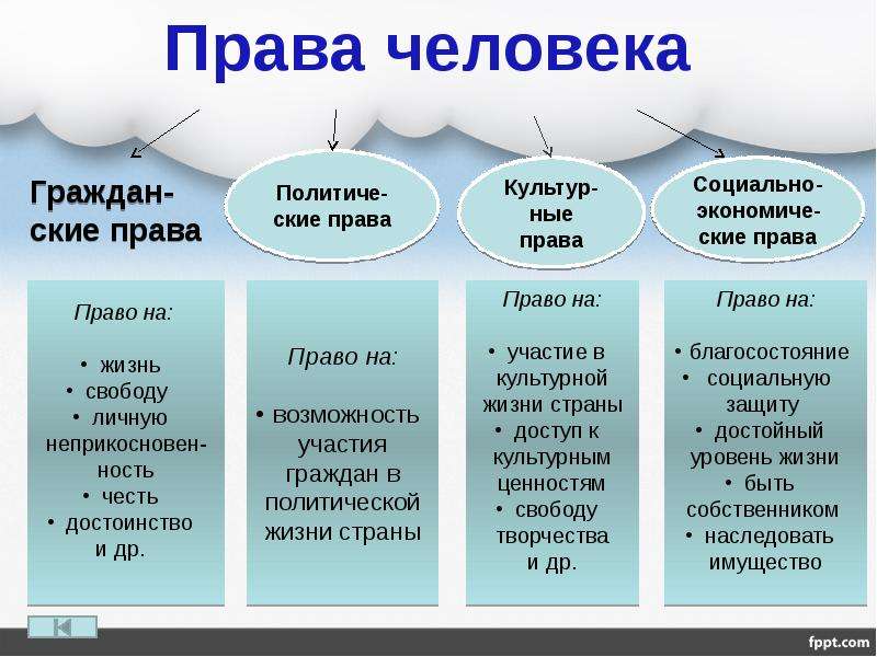 Гражданские и политические права презентация 8 класс