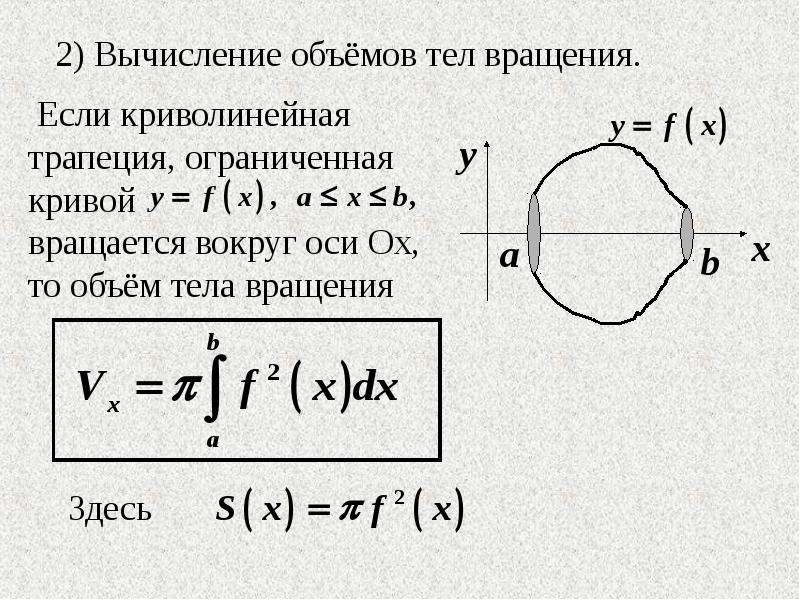 Приложения определенного интеграла презентация