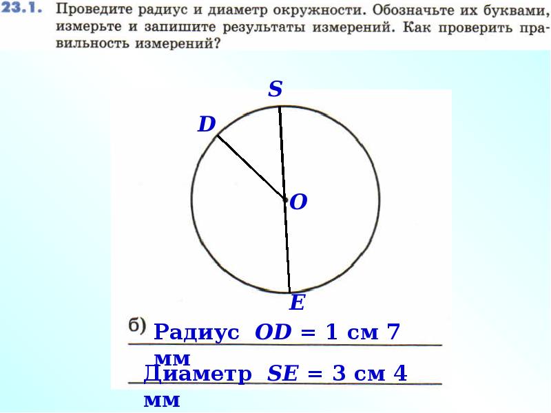 Как связаны радиус и диаметр окружности сделайте рисунок