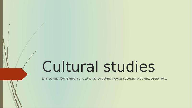 Cultural studies