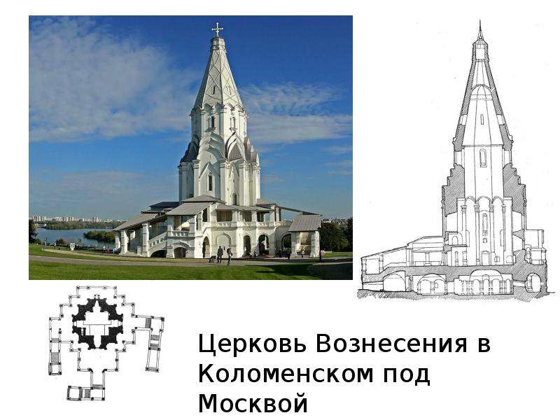 План церкви вознесения в коломенском