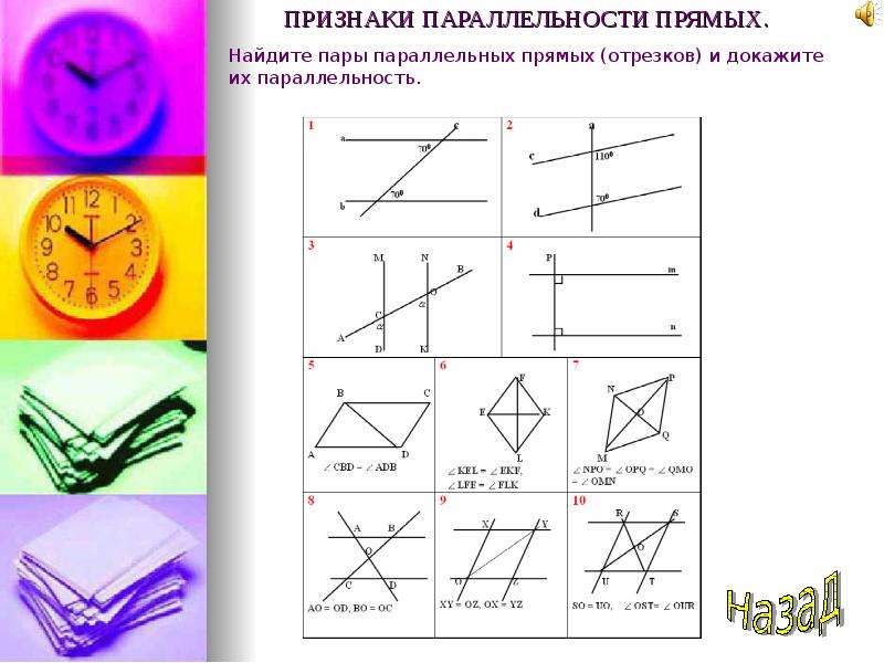 Доказать параллельность прямых 7 класс по готовым чертежам