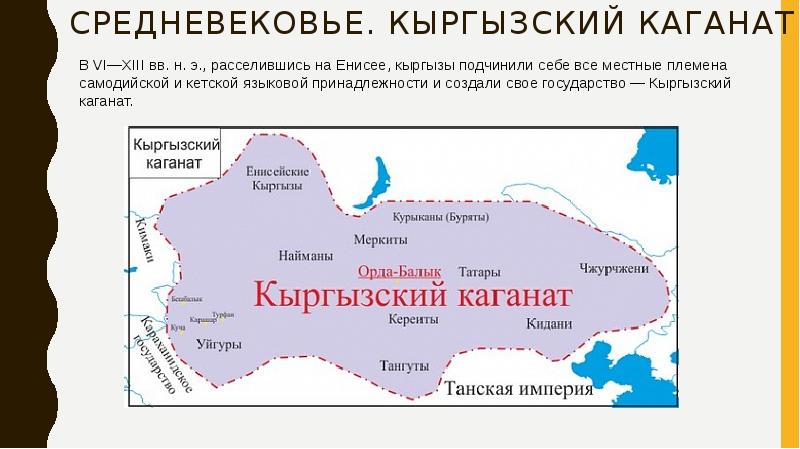 Кыргызский каганат карта мира