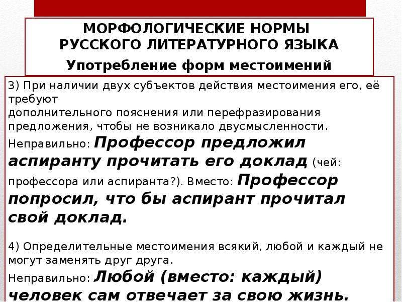 Морфологические нормы презентация