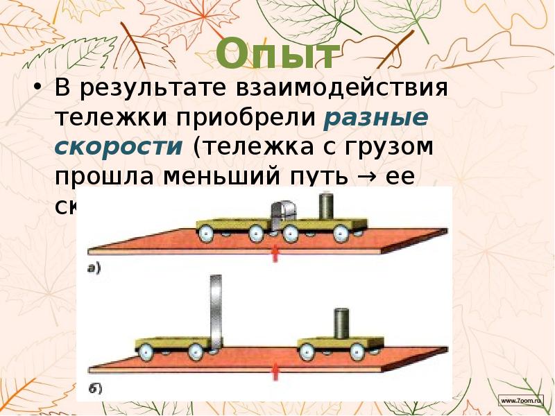 Взаимодействие тел 9 класс