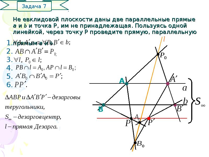 Даны две параллельные. Аксиома Дезарга. Теорема Дезарга о трехвершинниках. Теорема Дезарга доказательство. Пространственная теорема Дезарга.