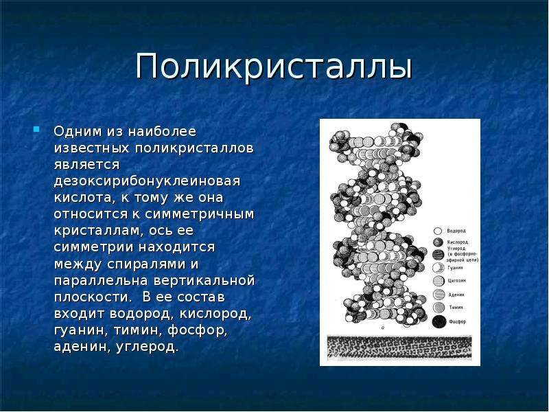 Строение кристаллов презентация