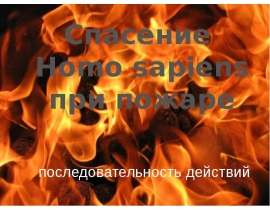 Спасение Homo sapiens при пожаре. Последовательность действий